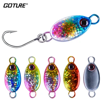 

Goture 2pc Ice Fishing Jig 1.7cm / 3.2g 2cm / 5.3g 3D Eyes Single Hook High Hot Die Cutting For Trout Crappie Winter Fishing Bai