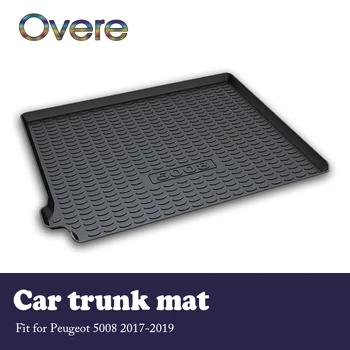 

Overe 1Set Car Cargo rear trunk mat For Peugeot 5008 2017 2018 2019 Car-styling Waterproof mat Anti-slip carpet Car accessories