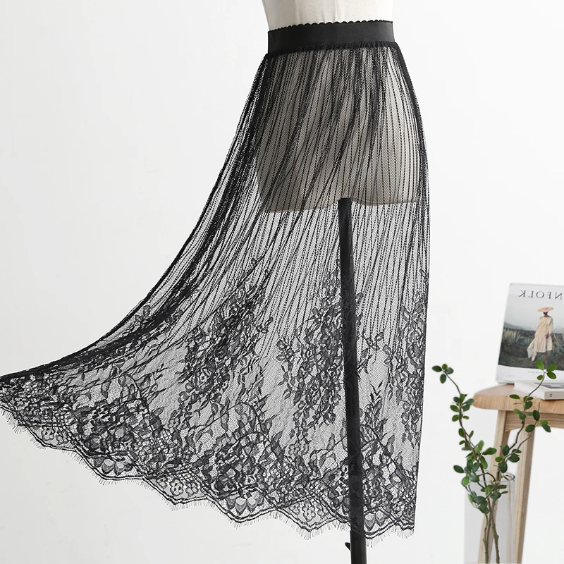 

Lace Material Long Half Slip Slip Women Underskirt 1220