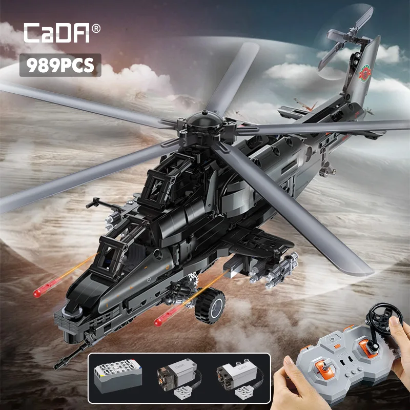 Cada 989pcs City Police Weapon RC Helicopter Aircraft Airplane Bricks Military Technical Fighter 10 Building Blocks Toys Gifts|Technic/Electronic Blocks| -...