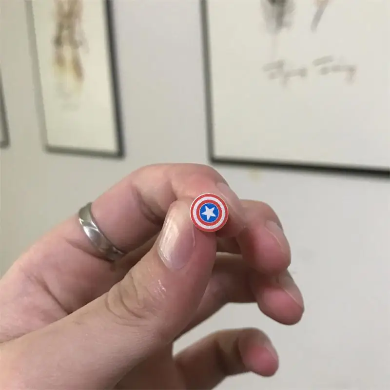 Captain America AKBNSTED, с рисунком из мультфильма «Мстители милый рисунок Нержавеющая сталь металлической кнопкой для Xiaomi mi группа 4/3/2 ремешок для смарт-часов для mi Группа 4 - Цвет: Captain America