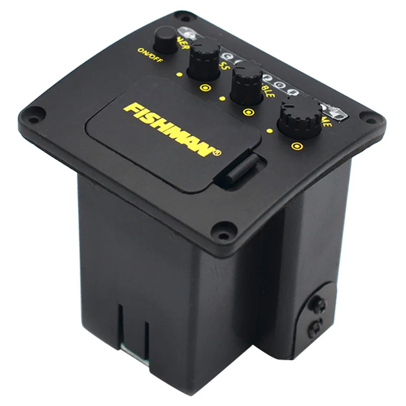 Fishman 2 полосы эквалайзер с тюнером для акустической гитары пикап черный