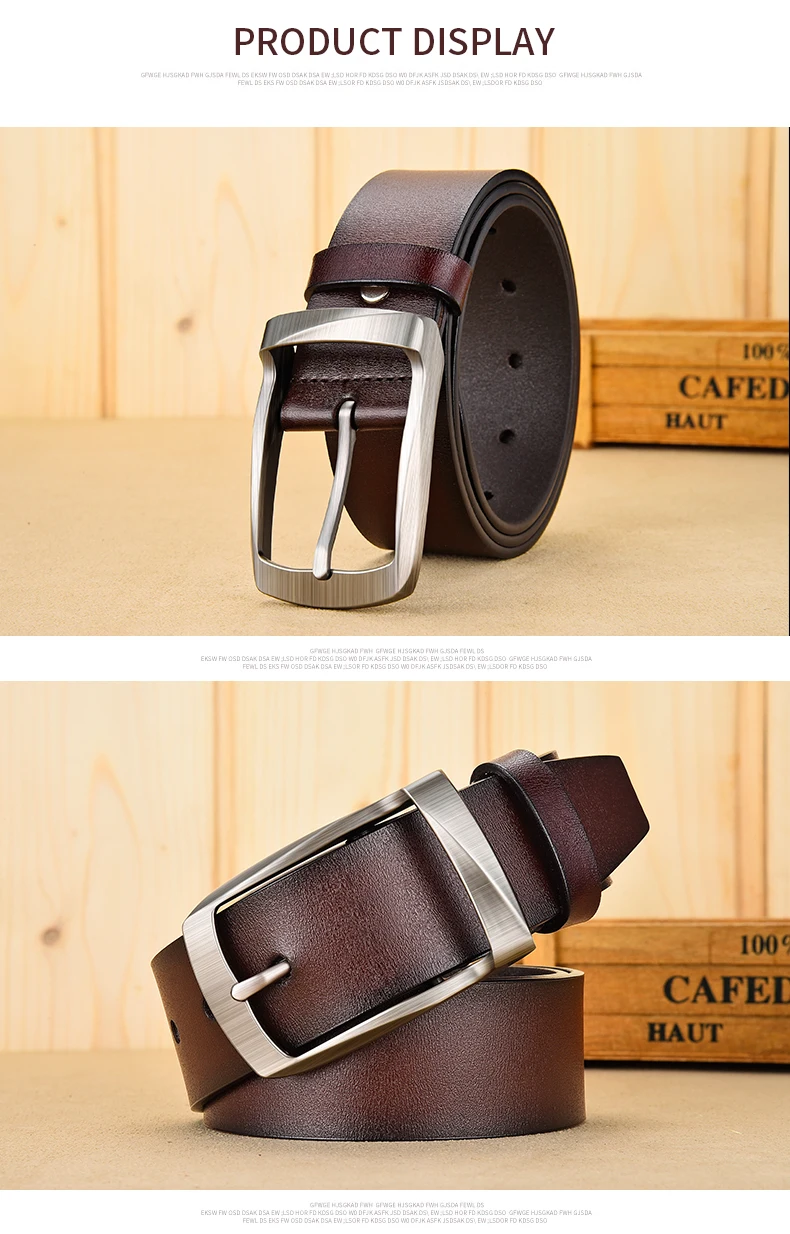 JIFANPAUL men's business retro fashion belt alloy material pin buckle with trend jeans students high quality belt free shipping