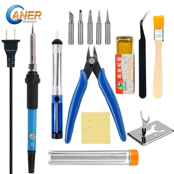 

Ganer Full sets New Adjustable Temperature Electric Soldering Iron 220V 60W Welding Solder Rework Station Heat Pencil Tips