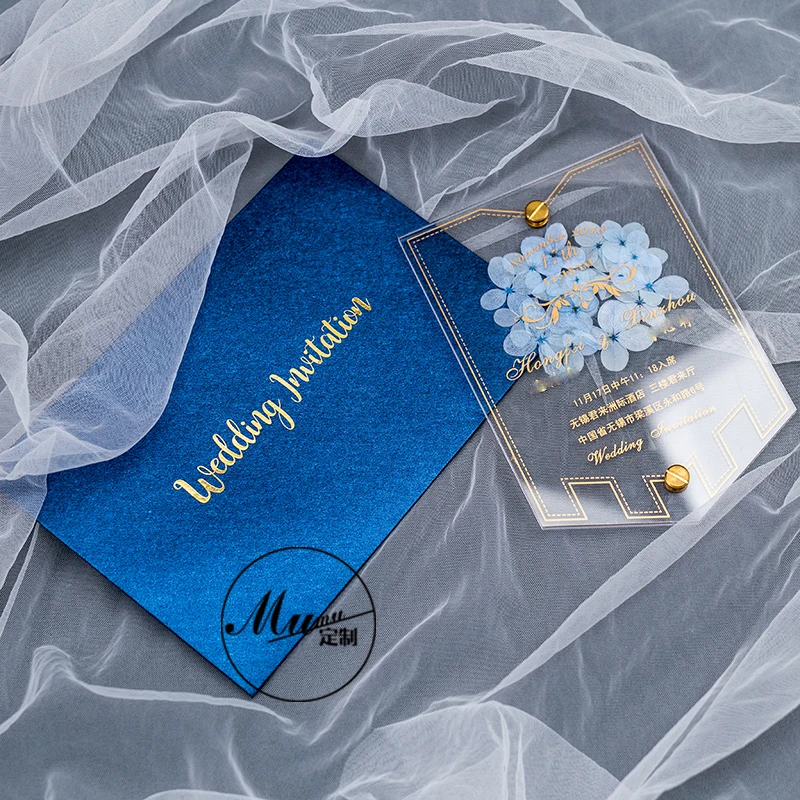  Customized Acrylic Wedding Invitations Marriage Sen Network Red Invitation Wedding Invitation Card  - 4.00038E+12