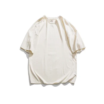 

Mens T-shirts New Arrivals Men's Summer Loose Short-sleeved T-shirt Cotton Vintage O-neck Tees Hip hop Cultural shirt Male Tops