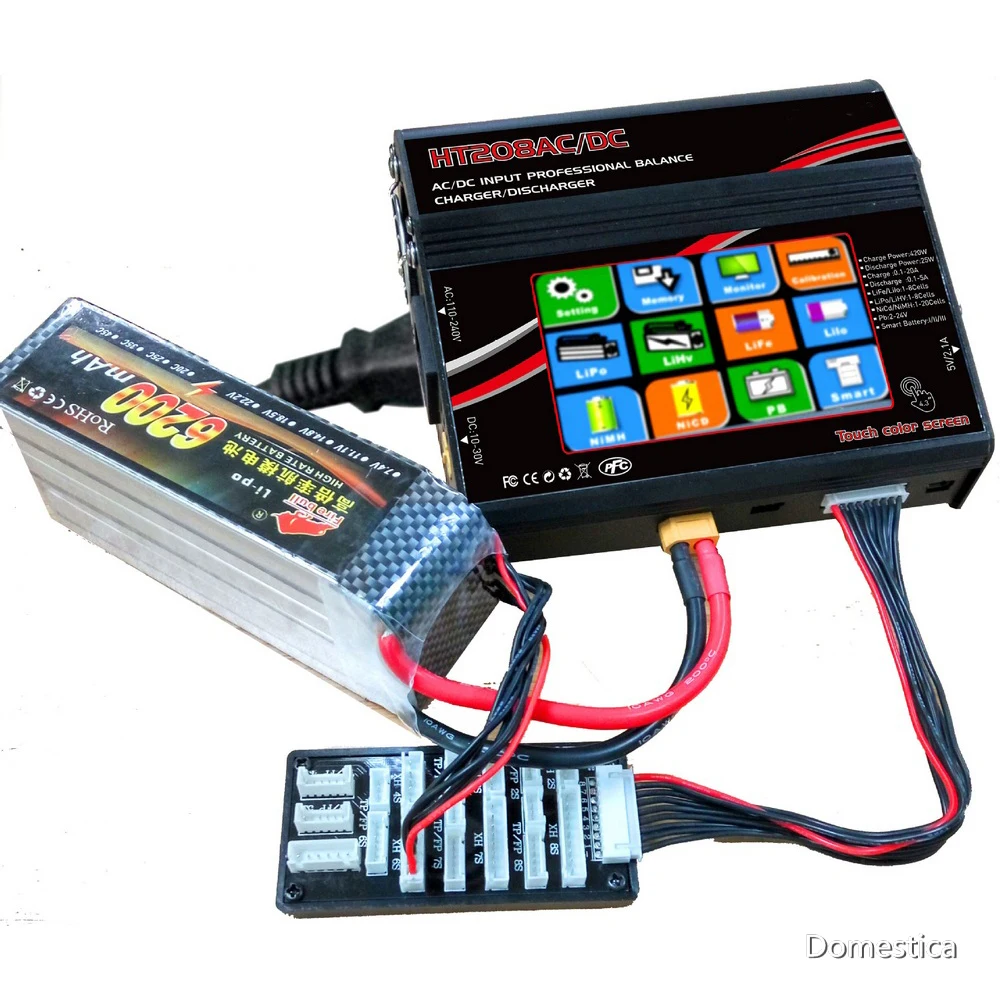HT208 AC/DC Intelligent Balanced Charger B6 B6AC Model Aircraft 156×143×70MM With LCD Touch Screen 2020 New | Инструменты