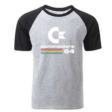 Летняя новинка, коммодор, 64 Футболки, C64 SID Amiga, Ретро стиль, 8 бит, ультра крутой дизайн, виниловая футболка с коротким рукавом, реглан, мужская одежда