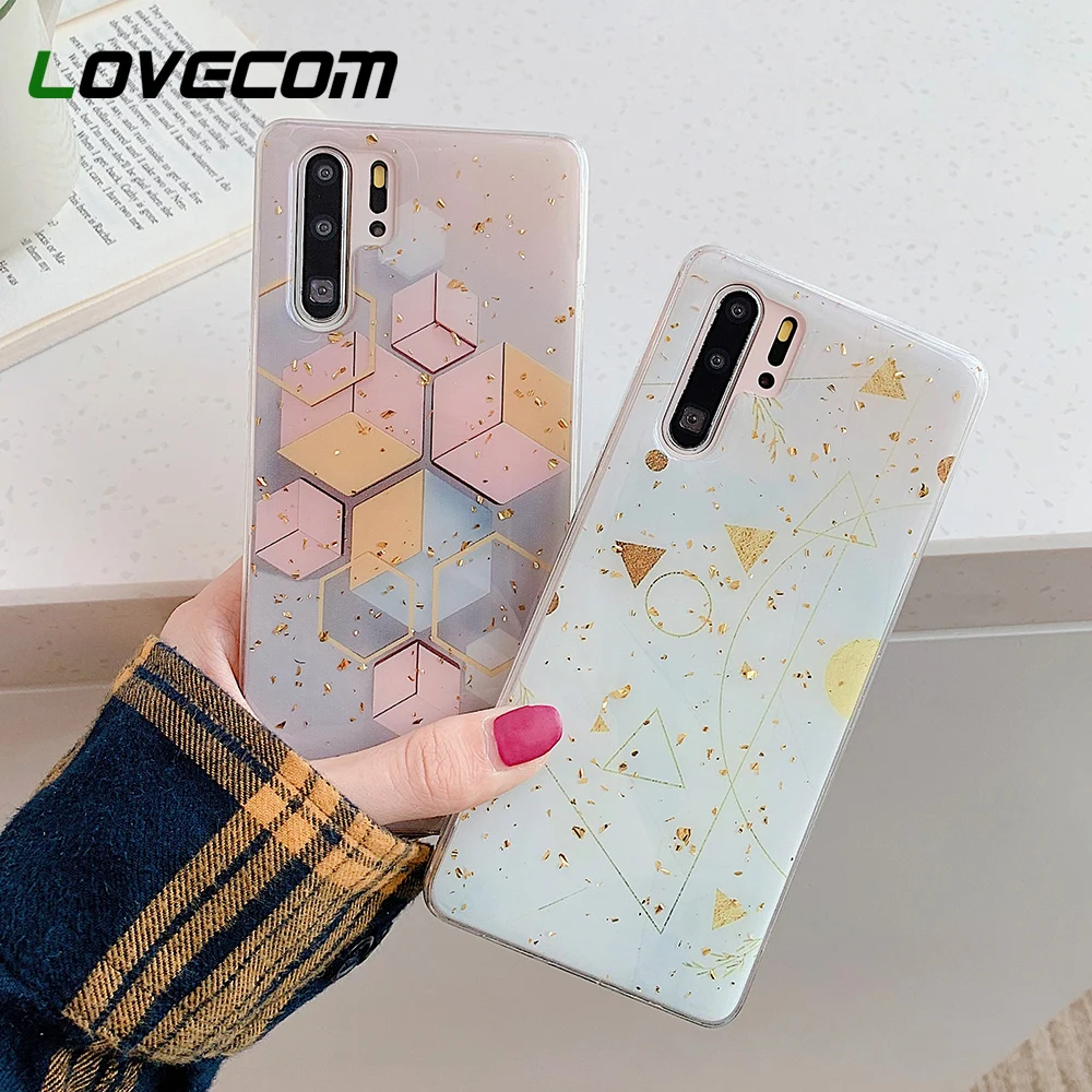 Чехол для телефона Huawei P20 P30 Pro Mate 20 чехол с геометрическим рисунком Samsung Note 10 S9 S10 Plus