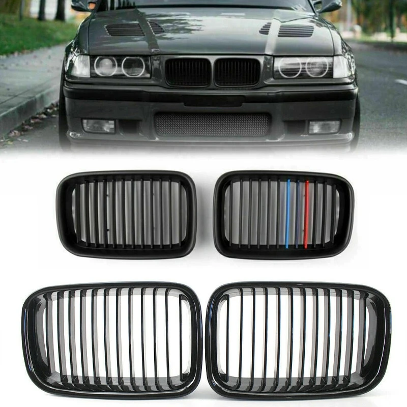 

Передний капот для BMW 3 серии E36 1992-1996, спортивные решетки, передний бампер, верхняя решетка радиатора, гоночные аксессуары, решетка радиатора