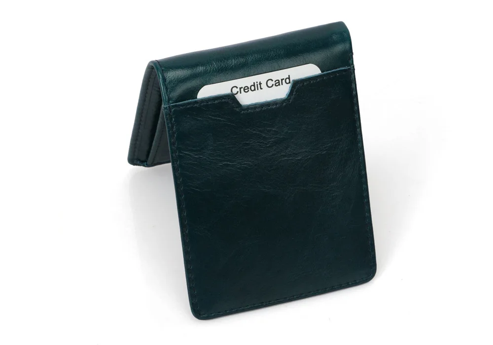 Slim Soft Wallet Genuine Leather Mini Credit Card Wallet Card Holders Men Wallet Thin Small Purse