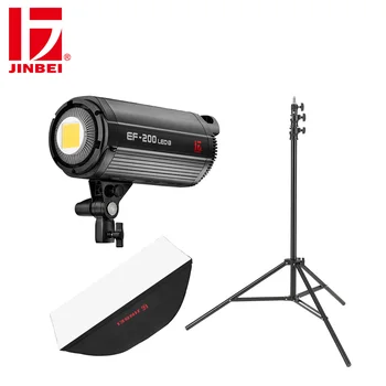 

JINBEI EF-200 200W LED Light Kit with 70x100cm Softbox and 3m Cushion Light Stand Studio Photo Video 5500K Dimmable Lamp