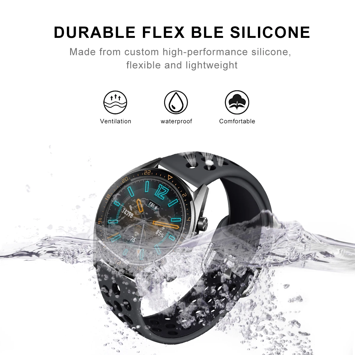 Для huawei Watch GT 2 ремешок 22 мм гибкий мягкий силиконовый Смарт-часы с заменой ремешка браслет для huawei Watch GT2