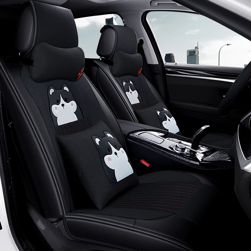 

Full Coverage PU Leather car seat cover flax fiber auto seats covers for ford explorer 5 figo focus 1 2 3 mk1 mk2 mk3 fusion