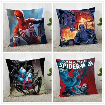 

New Custom Spider man Pillowcases zipper Custom Pillow Case Pillowcase Cover 35*35cm 40*40cm drop shipping