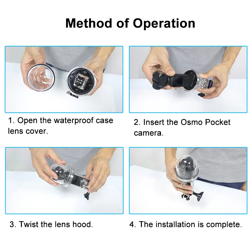Водонепроницаемый чехол для DJI OSMO Pocket TELESIN Floaty 60 м ручная селфи Палка экшн камеры
