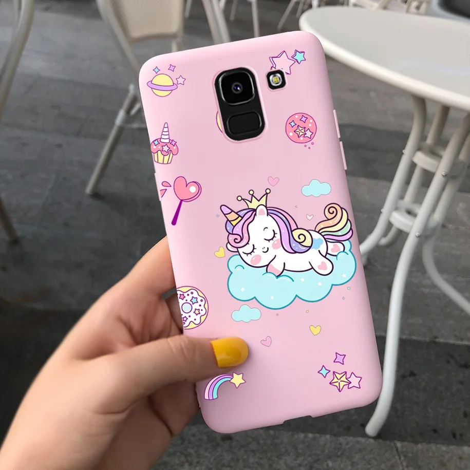 water pouch for phone For Samsung J6 2018 Case J600 J600F Soft Silicon Flower Unicorn Cover For Samsung Galaxy J6Plus 2018 J6+ J6 Plus J610 J610F Case waterproof phone pouch for swimming Cases & Covers