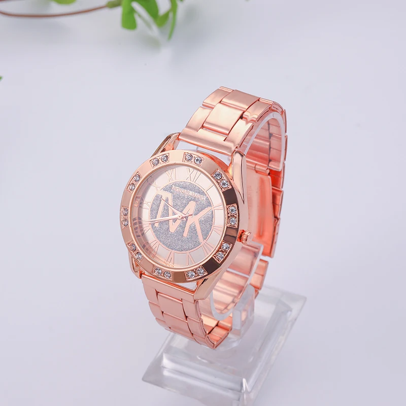 Reloj Mujer Luxury Brand Rose Gold Strass Women Watch Fashion Stainless Steel Casual Quartz Dress Watch Montre Femme 2024