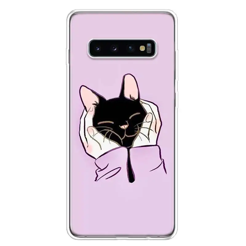 TW300-9 Чехол для телефона с котом и кошечкой для samsung Galaxy S10+ Lite Note 10 9 8 S9 S8 J4 J6 J8 Plus S7 S6 Coq - Цвет: TW300-9