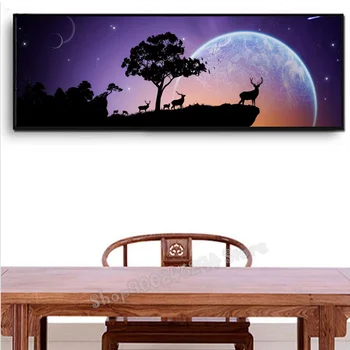 

5D DIY Diamond Painting planet Scenery Cross Stitch full square Round diamond embroidery animal elk large size Home decor FF3338