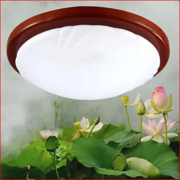 

Chinese style lamp fitting solid wood led balcony ceiling light circle study light modern brief living room lights