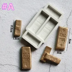 Deluxe Gold Bar Silicone Mold for Creative Baking and Crafting (A)