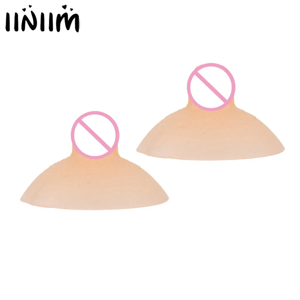 Self-Suction Reusable Tailorable Breast Silicone Invisible Nipples Stickers Simulated Breast Sissy Crossdresser SM Sex Product