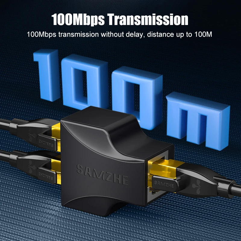 SAMZHE 1 2 сторонний Ethernet кабель адаптер Lan удлинитель сплиттер для интернет кабеля