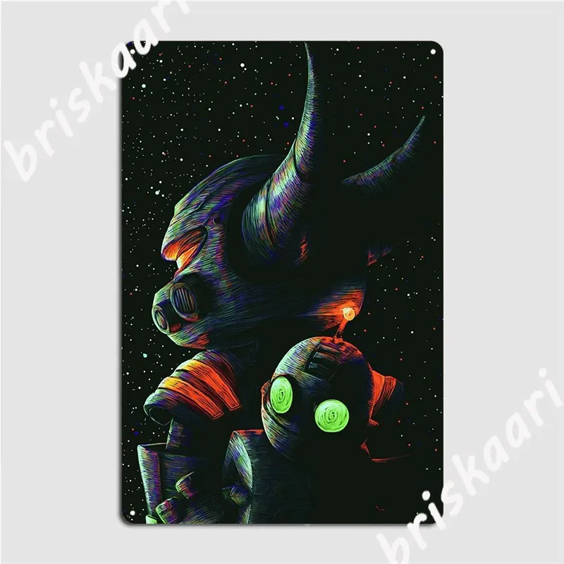 Ratchet E Clank Metal Sign Wall Cave Cave Pub Pittura Murale Personalizzata Poster In Latta
