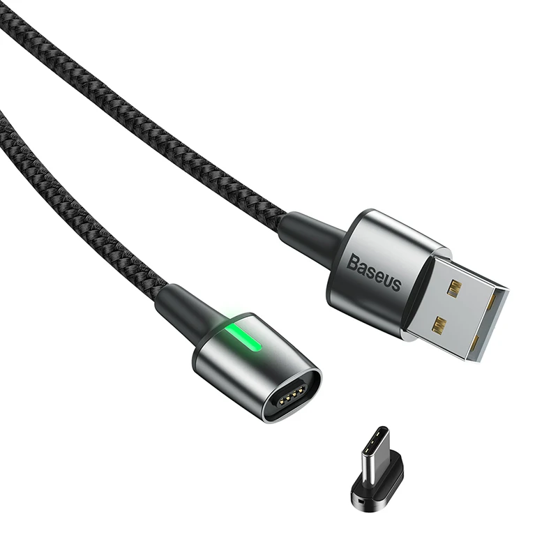 СВЕТОДИОДНЫЙ световой магнитное зарядное устройство USB кабель для iPhone xs max xr 8 7 6s plus 11 samsung s8 s9 huawei P20 mate20 oneplus 6 xiaomi 9 8 5 mix 2 max3 Быстрая зарядка для apple светильник с разъемом микро USB type c кабель 1 м 2 м оригинальной ОС Android - Цвет: USB Tpe-c Black