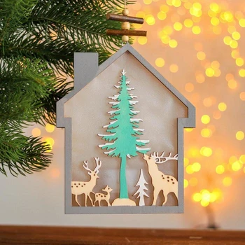 

New Year's decor with lighting "House" 2АА, 2х15х18.3 cm
