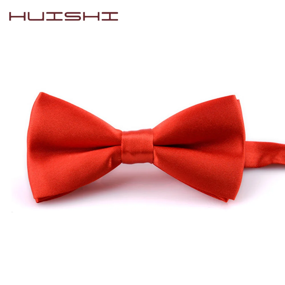 HUISHI 34 Colors Solid Fashion Bowties Groom Kids Formal Children Cravat Green Marriage Butterfly Wedding Bow ties bow tie