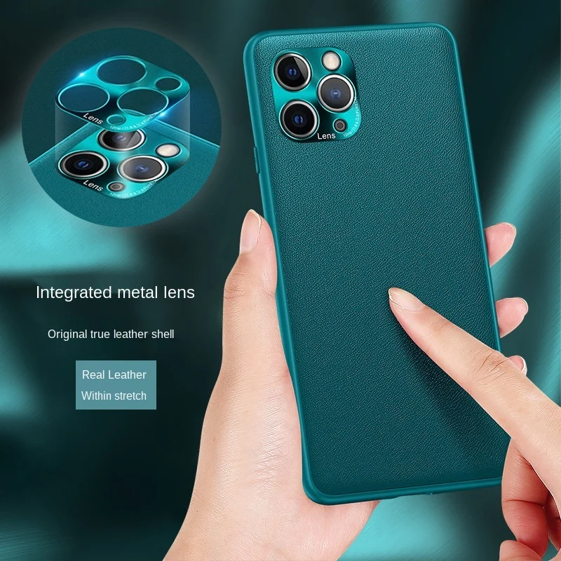 Чехол для Apple iPhone 11 Pro Max металлическое кольцо объектива кожаный защитный чехол 7P 8P