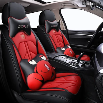 

kokololee leather car seat cover For lada 2114 granta xray vesta sw cross kalina kalina accessories covers for vehicle seats