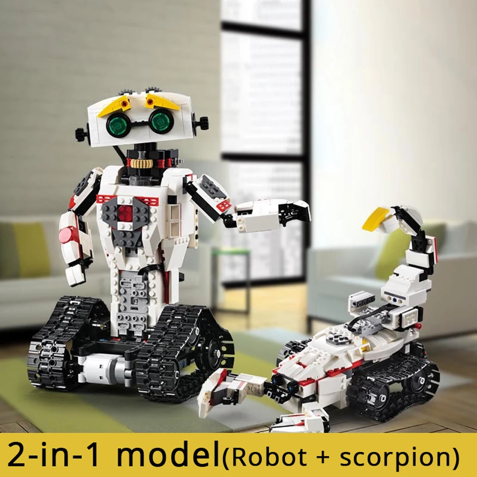 Трансформационная идея Rc робот 2в1 модель креативная техническая серия Строительные блоки Набор кирпичей подходящая сборная игрушка