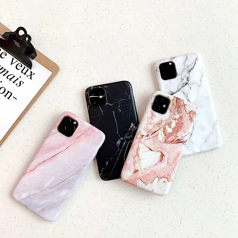 Матовые мраморные Чехлы для iPhone 12mini 11 Pro X XR XS Max мягкий силиконовый IMD