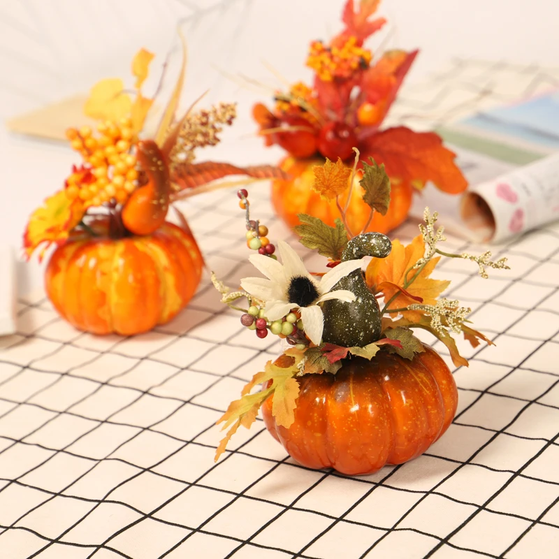 Моделирование тыквы кленовый лист граната украшение стола Хэллоуин осеннее украшение реквизит Тыква 3D украшение дома