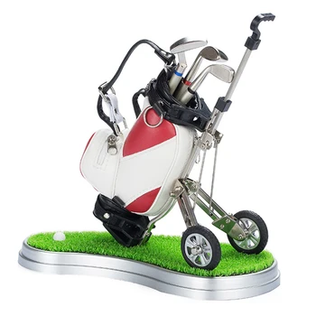 

Lawn Base Souvenirs Christmas Coworker Sign With Holder Golfer Office Desk Decoration Clubs Golf Pen Set Birthday Gift