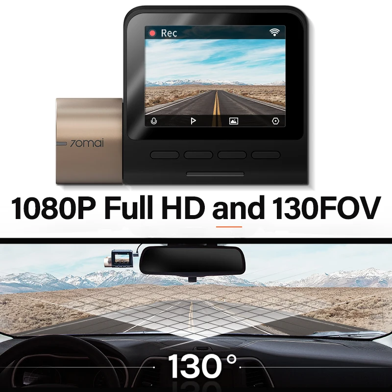 70mai видеорегистратор Lite 1080P GPS Функция скорости 70 mai камера 24H монитор парковки 130FOV