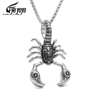 

EyeYoYo Hiphop Rock Men Jewelry Gold/Black Biker Scorpion Pendant Necklace 316L Stainless Steel Father BFF Gifts
