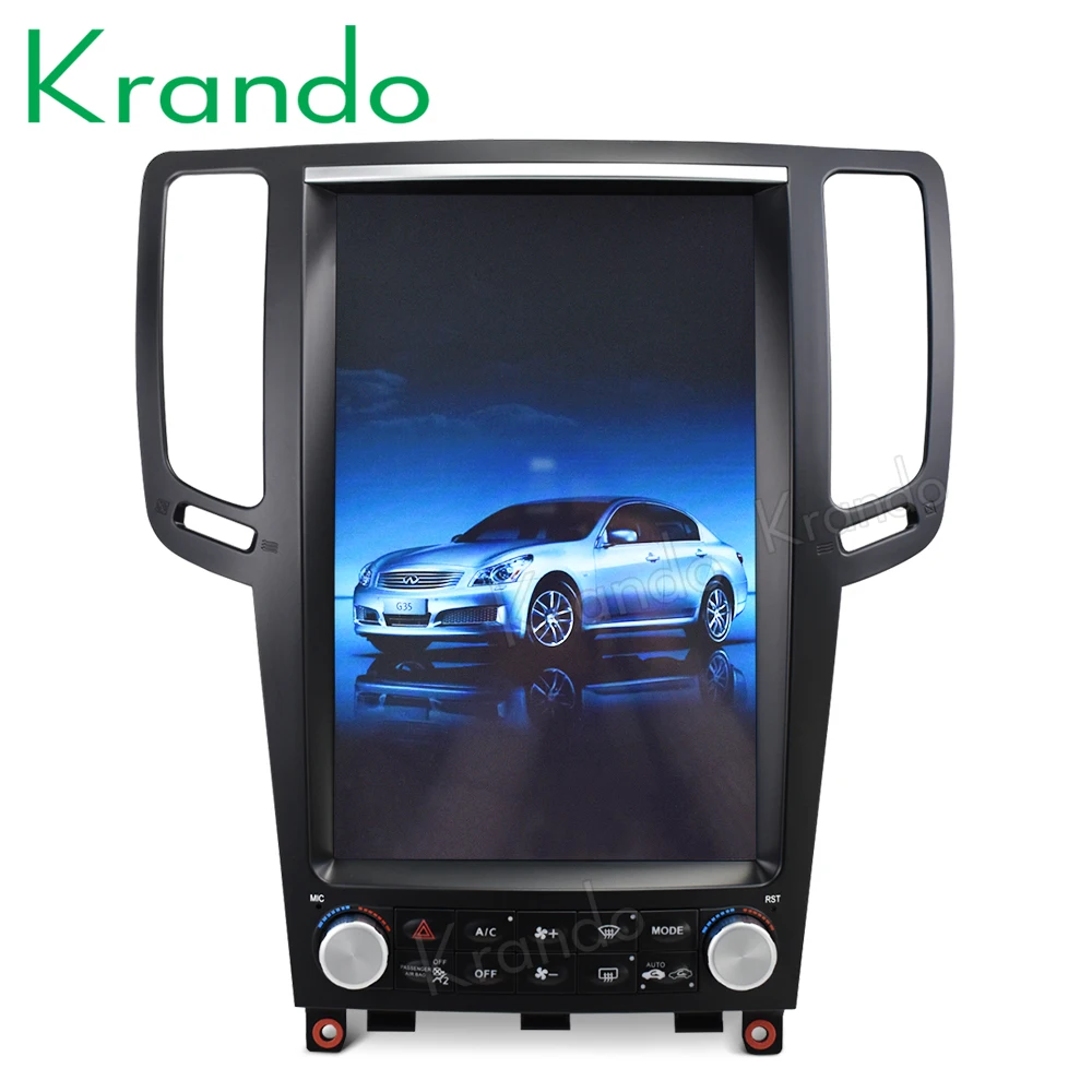 Krando Android 8 1 вертикальный автомобильный радиоприемник Tesla 12 дюйма для Infiniti G25 G35 G37 gps