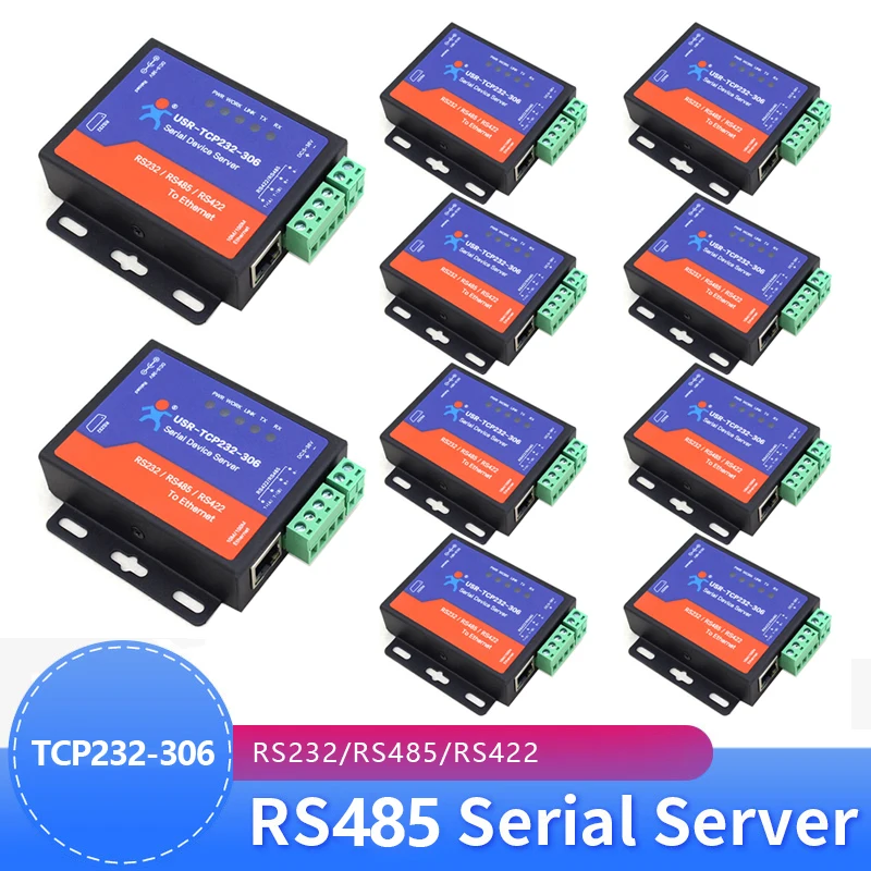 10 шт. Стандартный Серийный порт RS232/RS485/RS422 для Ethernet-сервера TCP/IP систем