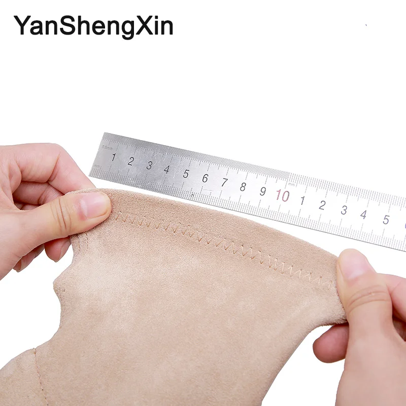 YANSHENGXIN/обувь; женские ботинки; эластичные носки; ботинки до середины икры; женская обувь с острым носком на натуральном меху; сезон осень-зима; ботинки; женские ботиночки