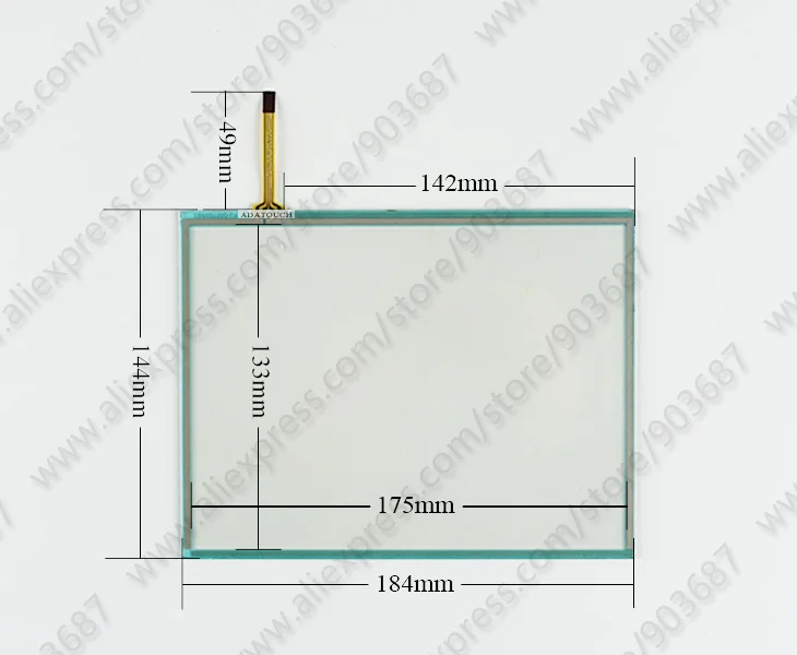 Touch Screen Panel Glass Digitizer Replacement for GT1265-VNBA & GT1265-VNBD with Overlay Protective Film Description Image.This Product Can Be Found With The Tag Names Cheap Industrial Computer Accessories, Computer Office, High Quality Computer Office, Industrial Computer Accessories