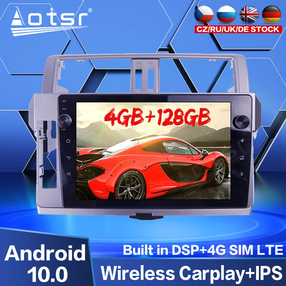 

GPS-навигация для Toyota Land Cruiser Prado 2014 2015 Android автомобильный радиоплеер 128 Гб экран Мультимедиа Видео DVD аудио Carplay