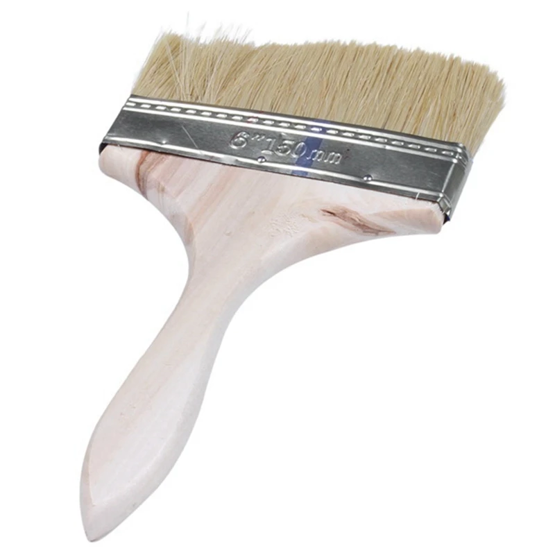 

6 Inch Wide Wooden Handle Paint Brush Wall Painting Tool for Acrylic Oil Painting School Art Supplies Paint Brush