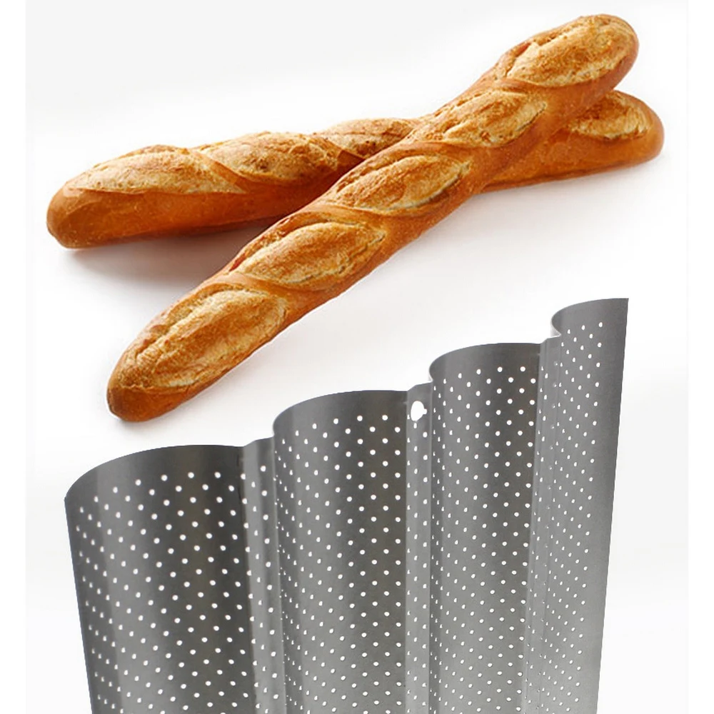 baking tray Wave Baguette Mould long stick Non-toxic Baking Dishes Pastry Tray Oven Rolling French bread stick baking pan 5 baking tray Wave Baguette Mould long stick Non-toxic Baking Dishes Pastry Tray Oven Rolling French bread stick baking pan 5