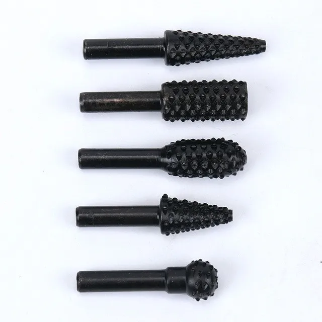 5PCS Grey/Black 1/4\\ Drill Bit Set Cutting Tools For Woodworking Wood Carving 