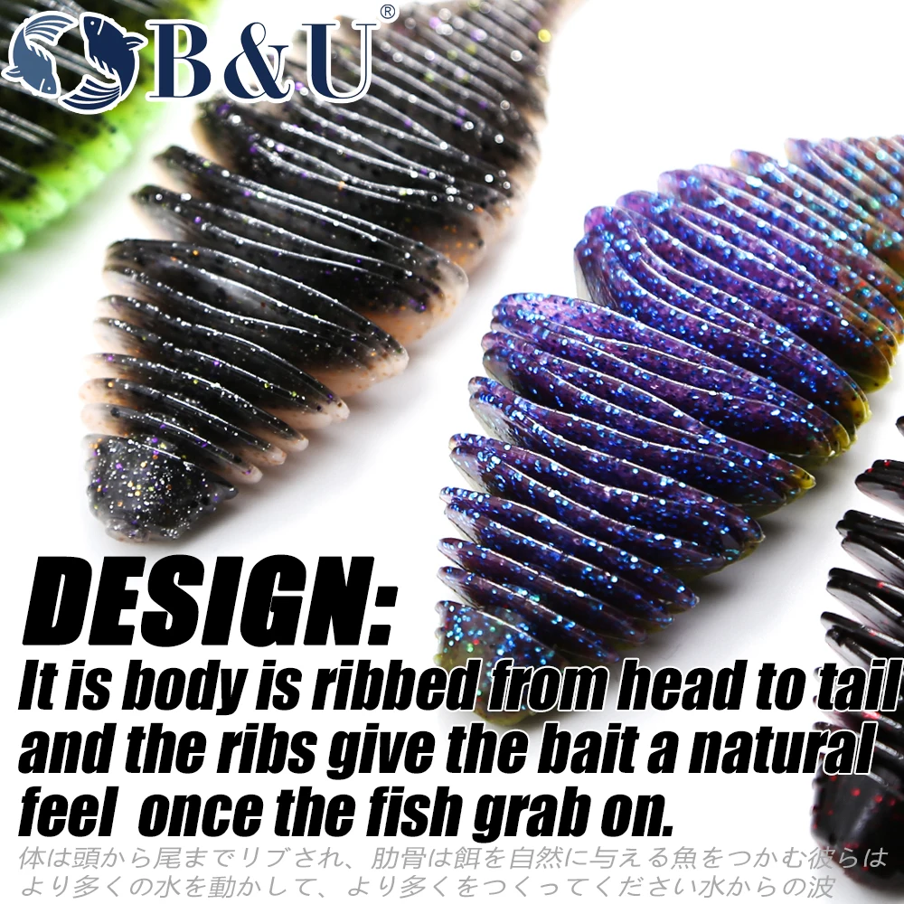 B&U BELLOWS GILL Soft Lure Worm Fishing Bass Lure Silicone Baits Soft Rubber For Fishing Swimbait Artificial leurre souple B&U BELLOWS GILL Soft Lure Worm Fishing Bass Lure Silicone Baits Soft Rubber For Fishing Swimbait Artificial leurre souple