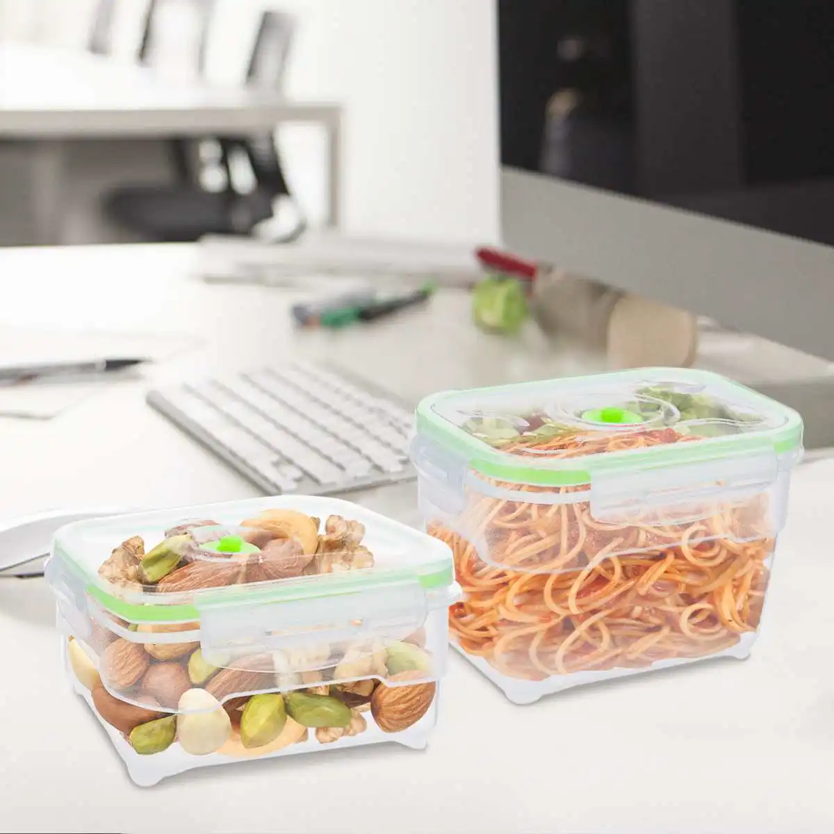 4 шт./компл. вакуумный контейнер с вакуумным насосом вакуумный контейнер для хранения холодильник Кухня микроволновая печь большой Ёмкость 0.6L-4.7L